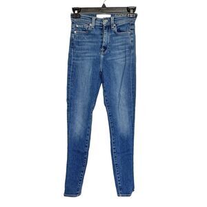7 For All Mankind Womens Jeans Sz 24 High Waist Ankle Skinny Slim Denim Stretch